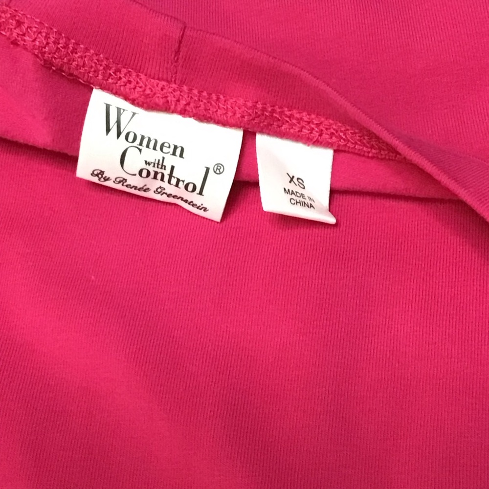 NWT Women with Control Pink Fuchsia Slimming Shaping Contouring Top Shirt Sz XS - Picture 3 of 8